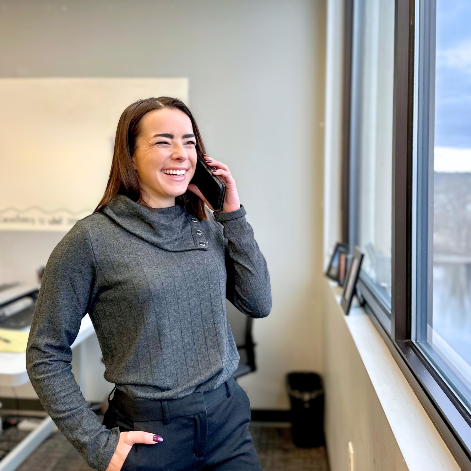ETS recruiter on a call with a candidate in Troy, New York