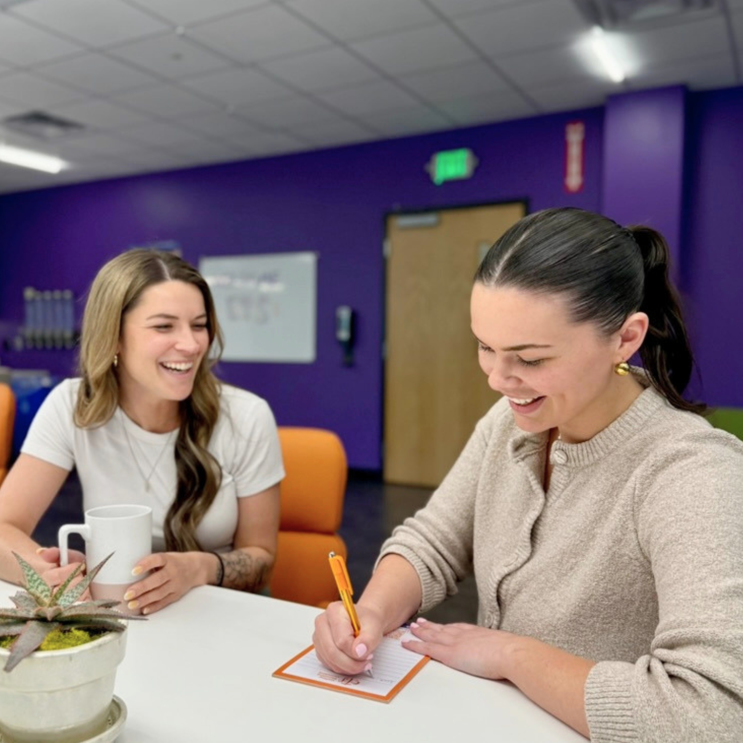 ETS recruiter screening a candidate at the Vermont office